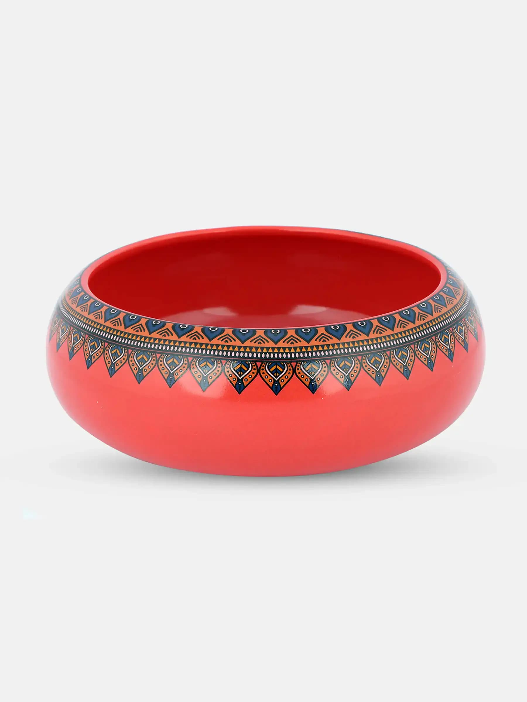 Red Ceramic Big Finger Bowl - 21 cm